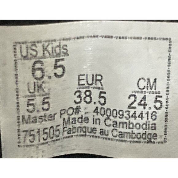 Vans Kids Size 6.5  Sk8-Hi black Red White canvas Checkerboard Hi-Top Sneakers - Picture 8 of 8